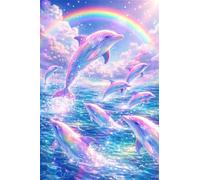 Paesaggio dei delfini arcobaleno Puzzle 2000 Pezzi 100x70 cm Puzzle Fai da te,Intrattenimento Creativo - Puzzle Per Adulti E Tutta La Famiglie