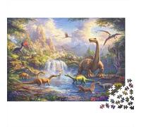 Paesaggio dei dinosauri Rompicapo 1000 Pezzi In puzzle in Cartone Premium, Un Puzzles Per Giochi Di Puzzle Per Lo Sviluppo Cognitivo, Ideale Per Passatempo Per Anziani, Il P