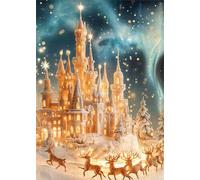 Paesaggio del castello dei cervi - Puzzle 700 Pezzi - puzzle Fai da te, Intrattenimento Creativo, Puzzles Classico Arte,Regalo per Adulti dai 14 anni 52 x 38 cm