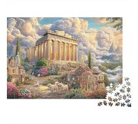 Paesaggio del tempio antico 1000 città Parthenon Pezzi Puzzle Cartone Spesso Amanti Del Puzzle Casa Nuova Donne Regalo Anziani Creatività Attività Dopo La Scuola 70x50cm/1000pcs