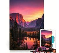 Paesaggio del tramonto nella Yosemite Valley - Puzzle da 1000 pezzi - Gioco di logica e divertimento mentale - Pezzi a incastro precisi - Attività rilassante di gruppo al chiuso (50x75cm)