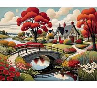Paesaggio della città Puzzle 1200 Pezzi per Adulti e Ragazzi, Puzzles Classico, Puzzle Adulti 1200 pezzi Ponte, Decorazione Casa, Idea Regalo Creativa e Divertente, Intrattenimento Antistress 75x50cm