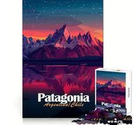 Paesaggio della Patagonia al tramonto,puzzle da 1000 pezzi per ragazzi,stimolante per la mente,divertente e rilassante,ad incastro,ideale come regalo di Natale (38x52cm)