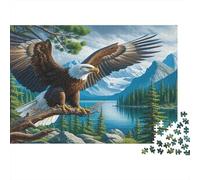 Paesaggio dell'aquila calva Puzzles 1000 Pezzi Carta riciclata per adulti Puzzle per adulti Impossibile difficile stimolante Ottima idea regalo per relax e creatività 52x38cm/1000pcs