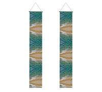 Paesaggio di conchiglie sulla spiaggia stampa banner portico per il Ringraziamento,Banner interno per porta d'ingresso,Per tutte le celebrazioni