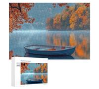 Paesaggio di montagna Lago Barca Puzzle per adulti Famiglia Attività Giochi Home Decor Puzzle 300 PCS