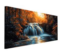 Paesaggio Diamond Painting Adulti, 5D Diamantini Crystal Art Quadri Diamond Painting Autunno Motivo, Grande Pittura Diamante Kit Fai Da Te Adulti 220x100cm, Decorazioni Parete Casa, Regalo Donna F-53
