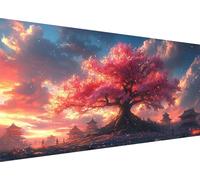 paesaggio Diamond Painting Adulti, 5D Diamond Painting Kit Completo per Adulti Albero Motivo, Grandi Dimensioni Crystal Art 40 x 90 CM, Pittura Diamante Fai Da Te per Decorazioni Parete Casa L1-564