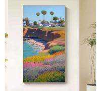 Paesaggio Diamond Painting Kit Completo, Diamond Painting Fiore Pittura Diamante Adulti, 5D Diamantini Crystal Art Disegni con Perline da Attaccare Kit Punto Croce Decorazione Parete 40x80cm 3hi6-r