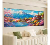 Paesaggio Diamond Painting Kit Completo, Giappone Diamond Painting Grande 100x50cm, Fai da Te 5D Diamantini Crystal Art Strass Ricamo a Punto Croce Artigianale Kit Decorazione Domestica, Regali 0R-89