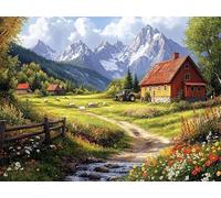 Paesaggio Dipingere con i Numeri Azienda agricola Dipingere con i Numeri Adulti Bambini,DIY Olio Painting by Numbers Kit,Vernice Acrilica Pennelli Decora la Casa Regalo 20x30cm (Senza Cornice) E1-1264