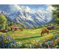 Paesaggio Dipingere con i Numeri Azienda agricola Dipingere con i Numeri Adulti Bambini,DIY Olio Painting by Numbers Kit,Vernice Acrilica Pennelli Decora la Casa Regalo 20x30cm (Senza Cornice) E1-1282