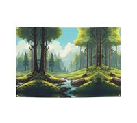 Paesaggio e giungla Stampa banner per le vacanze e fondali da appendere - decora facilmente la scena della tua festa