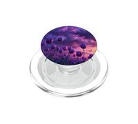 Paesaggio estetico floreale tramonto sognante campo di tulipani viola PopSockets PopGrip per MagSafe