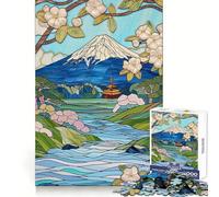 Paesaggio estivo giapponese per adolescenti Puzzle da 1000 pezzi Migliora la memoria Gioco rilassante Bordo ordinato Articolo dei desideri di Babbo Natale 38x52cm