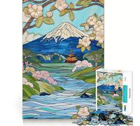 Paesaggio estivo giapponese per adolescenti Puzzle da 1000 pezzi Migliora la memoria Gioco rilassante Bordo ordinato Articolo dei desideri di Babbo Natale 38x52cm