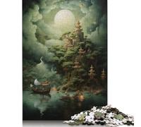 Paesaggio fantasy 35 puzzle da 1500 pezzi per adulti, 100% in legno riciclato, puzzle rigidi per donne e uomini, 1500 pezzi (85x57 cm)