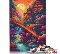 Paesaggio fantasy 4 Puzzle da 1500 pezzi per adulti, 100% in legno riciclato, puzzle rigidi per donne e uomini, 1500 pezzi (85x57 cm)