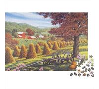 Paesaggio fattoria autunno Rompicapo 1000 Pezzi In puzzle in Cartone Premium,Un Puzzles Per Giochi Di Puzzle Per Lo Sviluppo Cognitivo,Ideale Per Passatempo,Il Puzzle Più Venduto 38x26cm/10