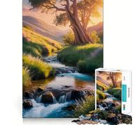 Paesaggio fluviale panoramico con grande albero - Puzzle da 1000 pezzi per adolescenti - Migliora la memoria - Facile da giocare - Decorazione murale con taglio preciso (38x52cm)