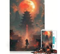Paesaggio giapponese dei samurai - Puzzle da 1000 pezzi per adulti - Gioco di logica - Attività domestica - Taglio liscio - Sorpresa di Natale (38x52cm)