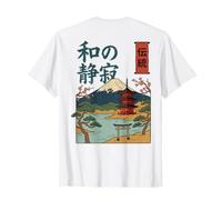 Paesaggio Giapponese Estetica Sakura Zen (On Back) Maglietta