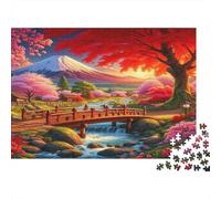 Paesaggio giapponese Puzzles 1000 Pezzi Carta riciclata per adulti Puzzle per adulti Impossibile difficile stimolante Ottima idea regalo per uomini e donne 52x38cm/1000pcs