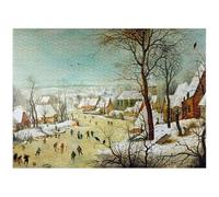 Paesaggio invernale con pattinatori - 1565 di Pieter Bruegel The Elder - Puzzle premium da 1000 pezzi per adulti