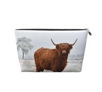 Paesaggio invernale delle Highlands scozzesi, Borsa da toilette Borsa per trucco Borsa per cosmetici Borsa da toilette da viaggio portatile