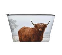 Paesaggio invernale delle Highlands scozzesi, Borsa da toilette Borsa per trucco Borsa per cosmetici Borsa da toilette da viaggio portatile