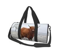 Paesaggio invernale delle Highlands scozzesi, Borsone da viaggio di grande capacità Borsa rotonda Borsa da viaggio sportiva Borsa da viaggio Borsa da fitness