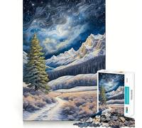 Paesaggio invernale di Van Gogh,puzzle per adulti da 1000 pezzi,gioco di logica,taglio di precisione,bordi lisci,regalo perfetto per riunioni di famiglia (38x52cm)