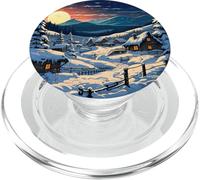 Paesaggio invernale villaggio di Natale PopSockets PopGrip per MagSafe