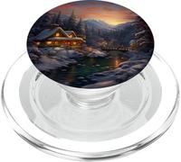 Paesaggio invernale villaggio di Natale PopSockets PopGrip per MagSafe