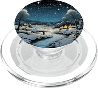 Paesaggio invernale villaggio di Natale PopSockets PopGrip per MagSafe