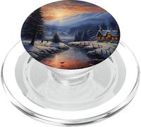 Paesaggio invernale villaggio di Natale PopSockets PopGrip per MagSafe