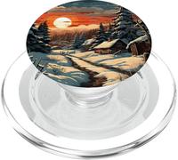 Paesaggio invernale villaggio di Natale PopSockets PopGrip per MagSafe