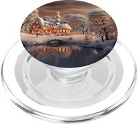 Paesaggio invernale villaggio di Natale PopSockets PopGrip per MagSafe