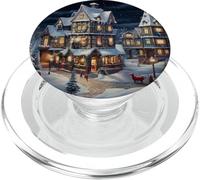 Paesaggio invernale villaggio di Natale PopSockets PopGrip per MagSafe