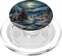 Paesaggio invernale villaggio di Natale PopSockets PopGrip per MagSafe
