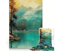 Paesaggio lacustre turchese Puzzle da 1000 pezzi per adolescenti Sfida intelligente Hobby rilassante Fine Lock Regalo per le vacanze (38x26cm)