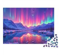 Paesaggio luci nord Rompicapo 1000 Pezzi In Resistente E Durevole, Un Gioco Di Puzzle Per Brain Training Puzzle, Ideale Per Decorazione Casa, Enigma Del Regalo Di Natale 70x50cm/1000pcs