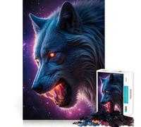 Paesaggio Lupo Mannaro Puzzle da 1000 pezzi Gioco di abilità mentale Taglio di precisione Hobby affascinante per i momenti di ozio (50x75cm)