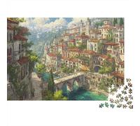 Paesaggio Mediterraneo Puzzle 1000 Pezzi Carta per Adulti Colline Assolate Puzzle per Famiglia Relax Attività Domestica Regalo Festa 70x50cm/1000pcs
