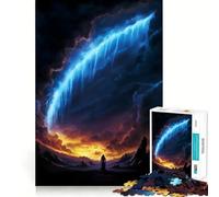 Paesaggio mistico con figura e cascata, puzzle da 1000 pezzi per adolescenti, migliora la memoria, hobby tranquillo, bordi precisi, regalo di compleanno (50x75cm)