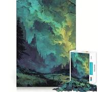 Paesaggio mistico della foresta con rovine di un castello Puzzle da 1000 pezzi per adulti e ragazzi, rompicapo rilassante, arte da assemblare, regalo premuroso (50x75cm)