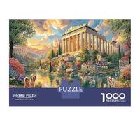 Paesaggio mito greco 1000 Pezzi Puzzle Che Favorisce Il Relax Mentale in Cartone Di Prima Scelta Tempio Parthenon Grecia perfetto Per Una Pausa Lavorativa Omaggi 70x50cm/1000pcs