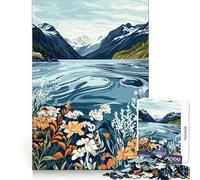 Paesaggio montano e lacustre dell'Alaska - Puzzle da 1000 pezzi per ragazzi - Allenamento intelligente - Fuga tranquilla - Taglio perfetto - Regalo memorabile (38x52cm)