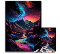 Paesaggio montano, puzzle da 1000 pezzi difficile per adulti, adolescenti, coppie e amici per compleanni e Natale, 50x75CM/19,68x29,52 pollici.