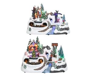 Paesaggio natalizio Kaemingk 481220 Villaggio led con movimento e musica